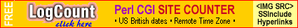 free LogCount: Perl CGI Site Counter